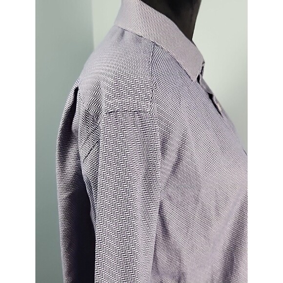 Hart Schaffner Marx Shirt Mens Large Blue Pattern Button Up Long Sleeve Egypt - Picture 5 of 11